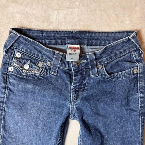 Vintage Y2K True Religion World Tour Bootcut Jeans Size 25 USA Made Flap Pocket - Picture 5 of 11